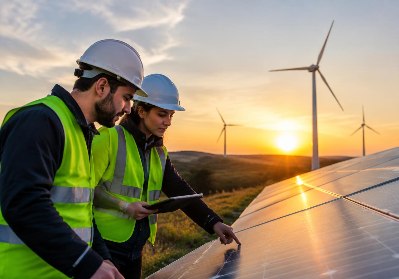 Renewable Energy & Sustainability professionals at work